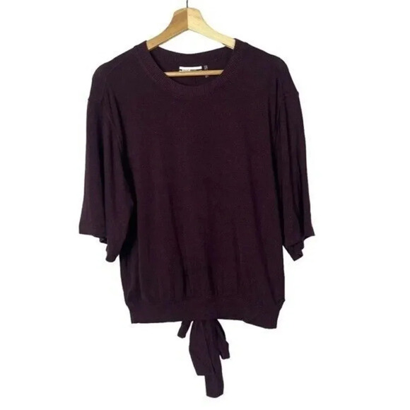 DKNY Sport Burgundy Red Short Sleeve Top M - Picture 1 of 3